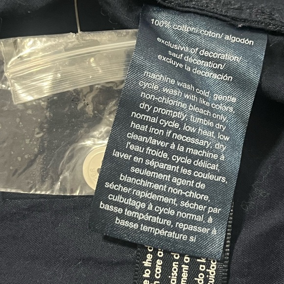 Tommy Hilfiger Navy Embroidered Peasant Boho Top XL NWOT 2X - Picture 7 of 7